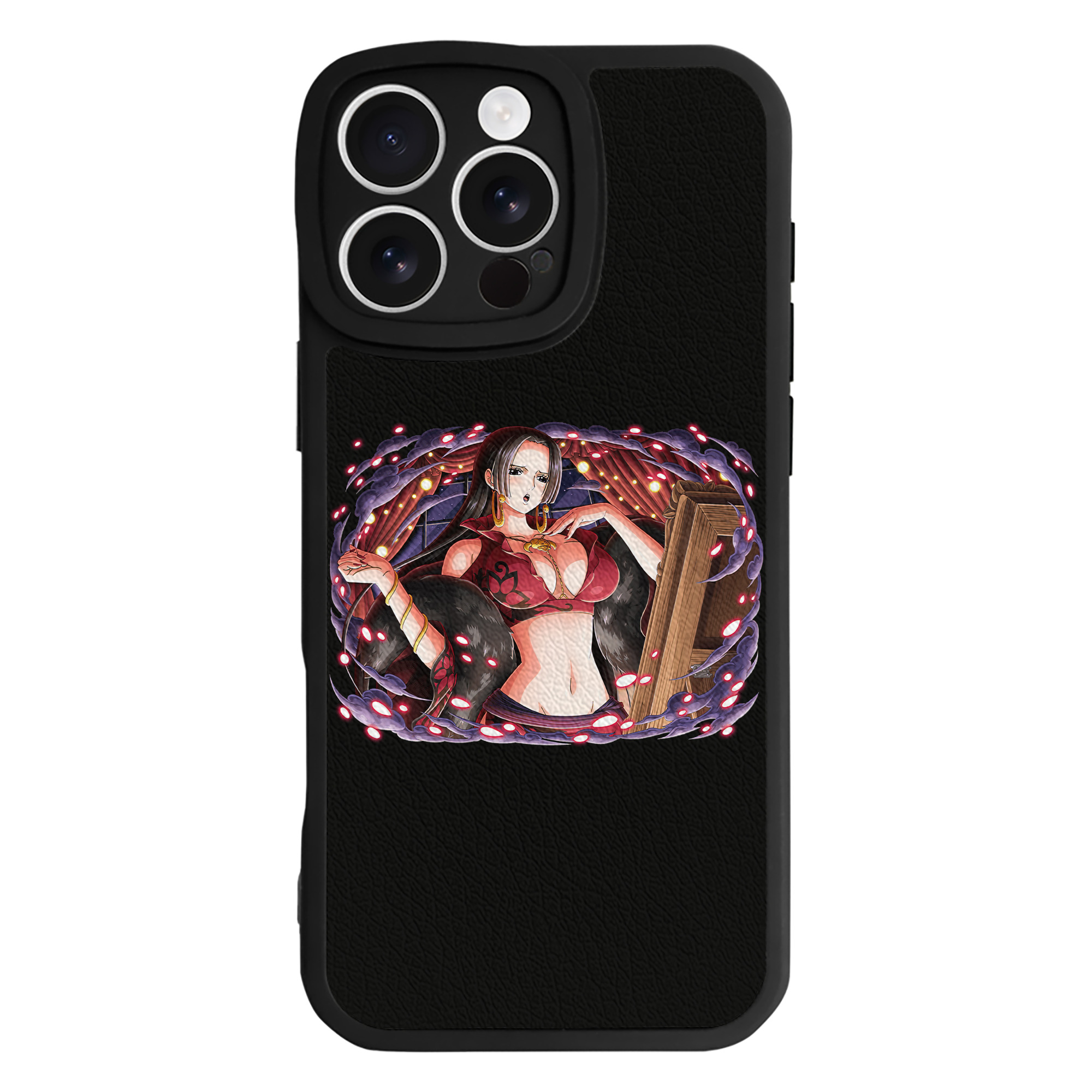 （画像用） ワンピース ボア・ハンコック ONE PIECE Boa·Hancock 【iPhone 16シリーズ対応】シリコンスマホケース（レザー調） 材質：シリコン